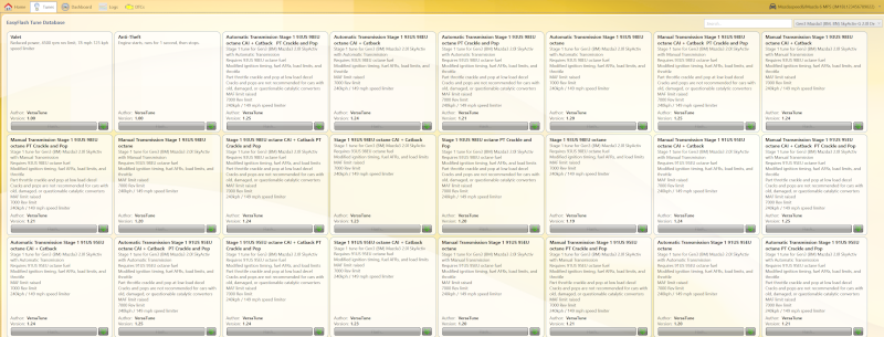 VersaTuner EZFlash Tune Database